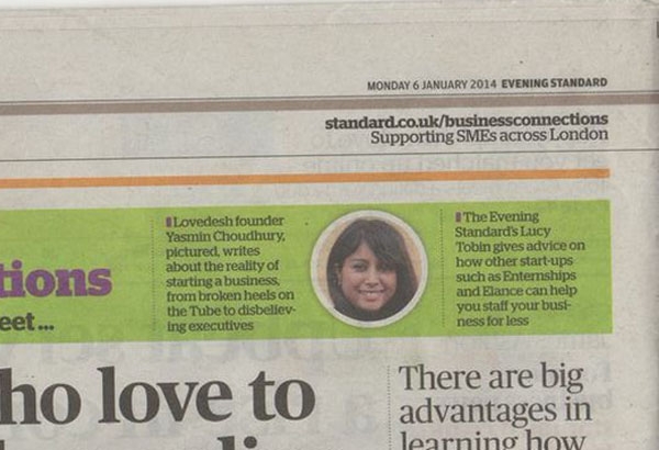 Evening Standard newspaper screenshot